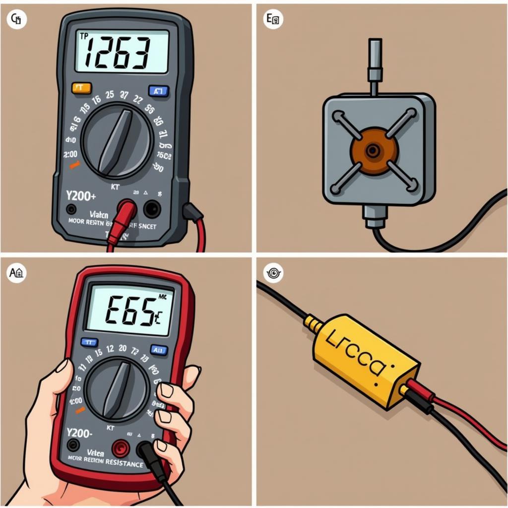 Testing the blower motor resistor with a multimeter to determine its functionality and identify potential issues.