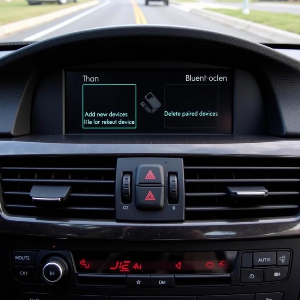 BMW 328i Bluetooth Pairing Menu Screenshot