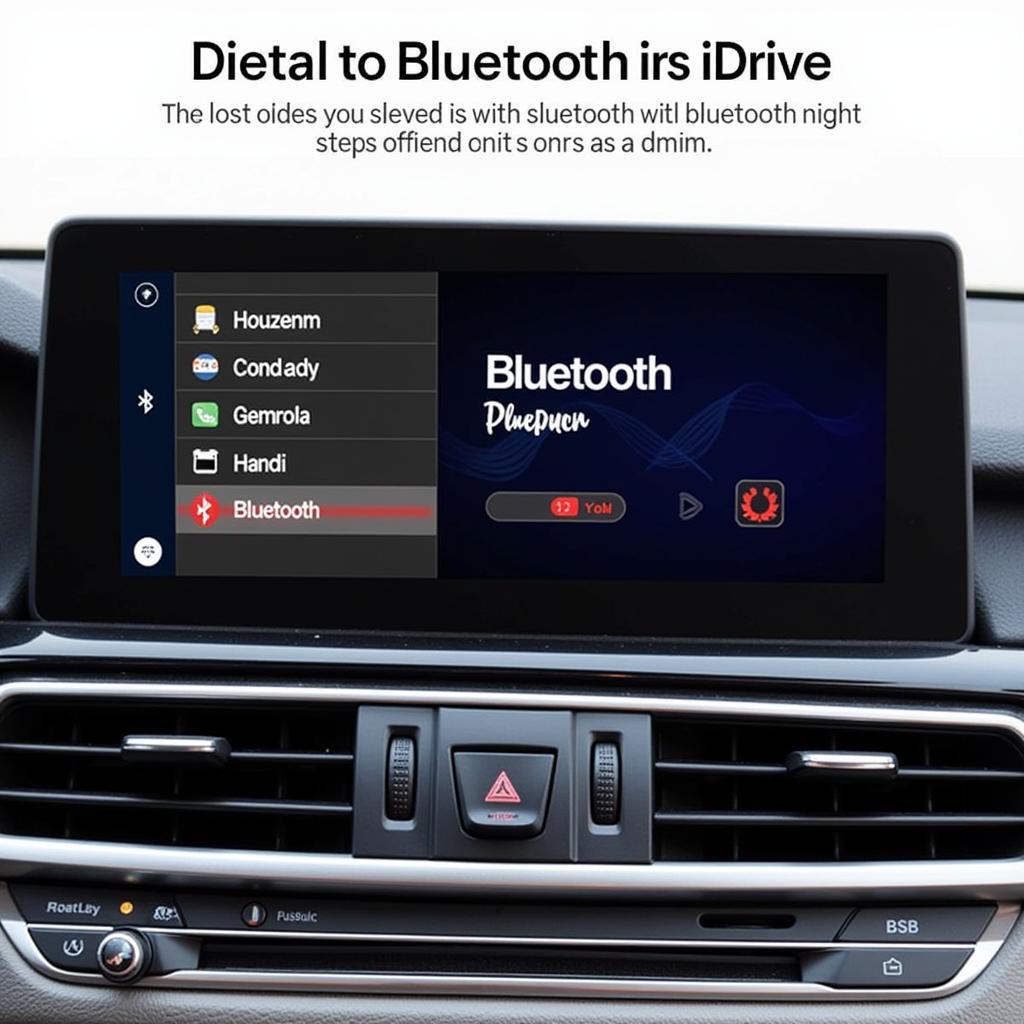 BMW 328i iDrive Bluetooth Menu