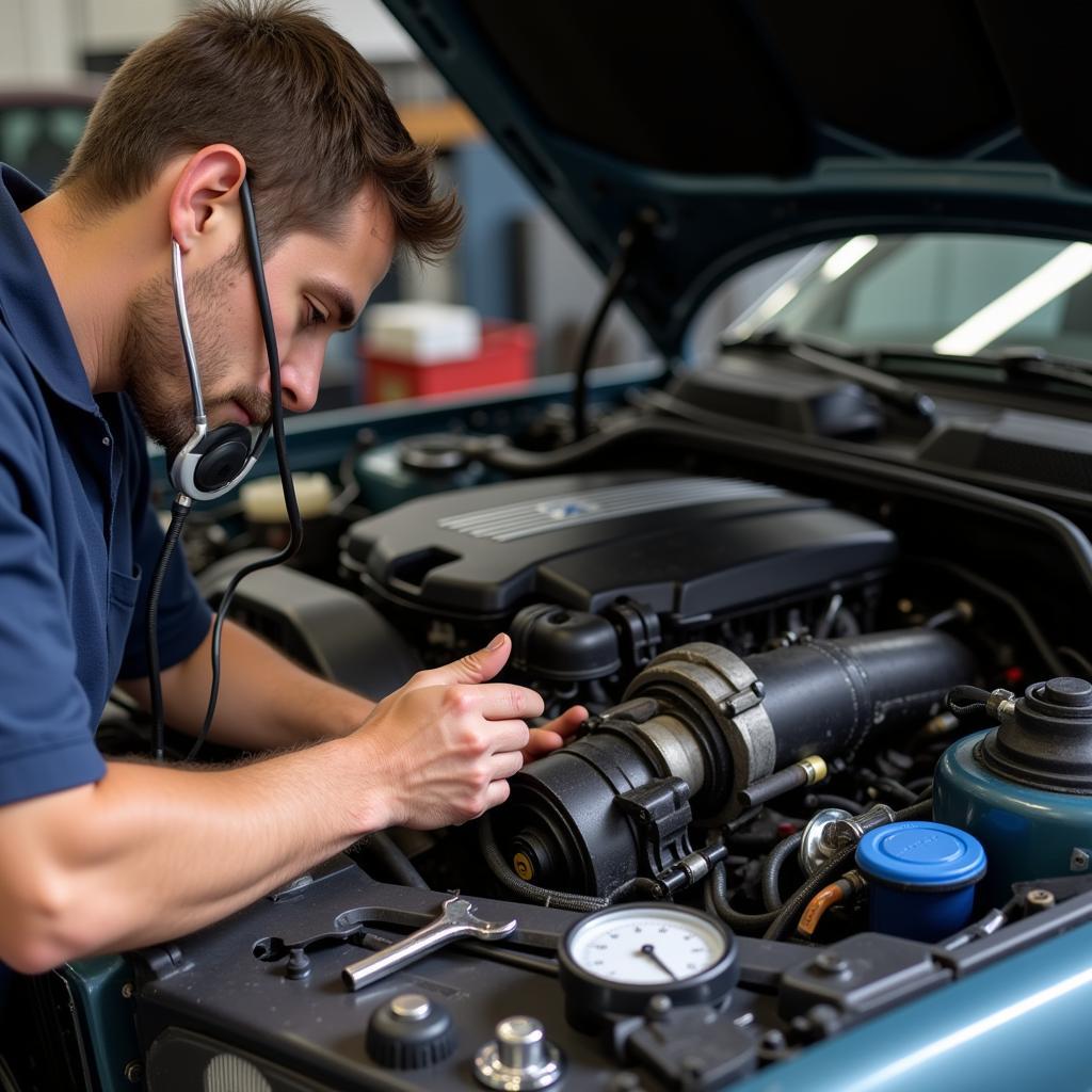 Diagnosing a clicking sound in a 2006 BMW 330 engine