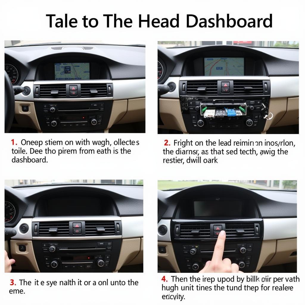 Replacing the head unit in a BMW 335i.