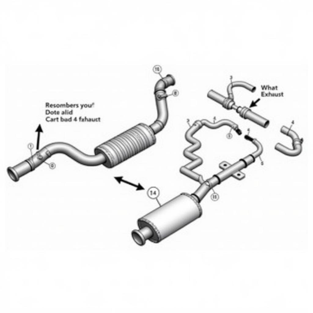 BMW 340i Stock Exhaust System Diagram