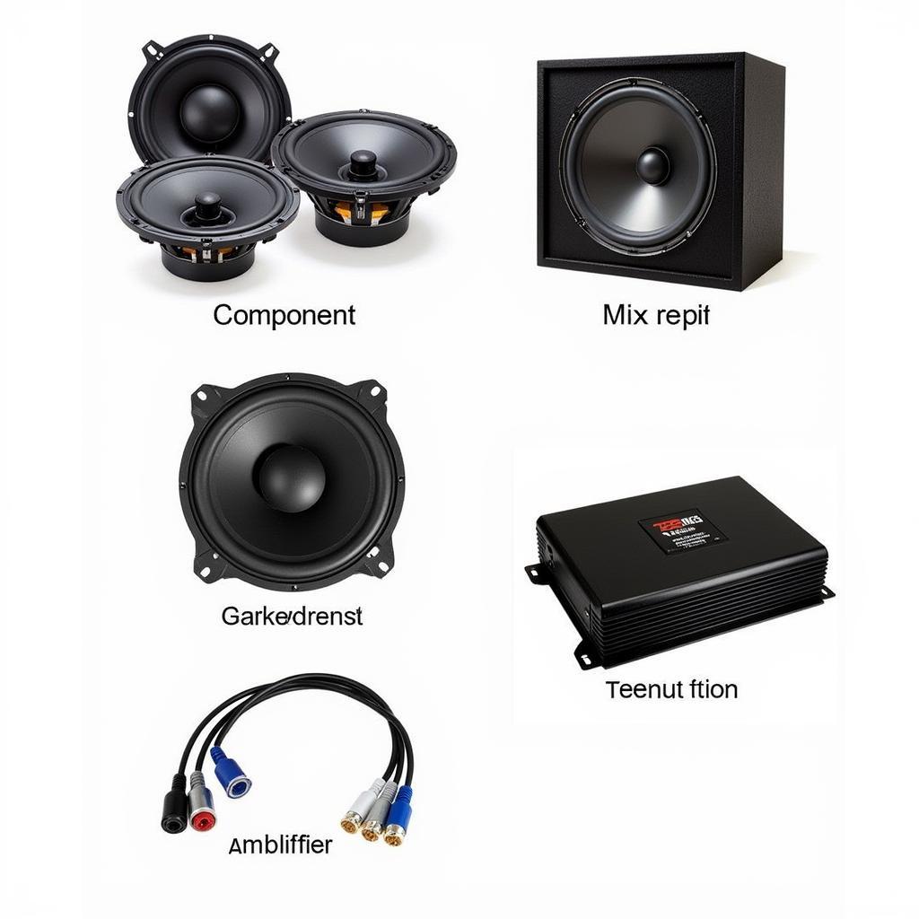 BMW 5 Series Audio Speaker Upgrade Kit Components