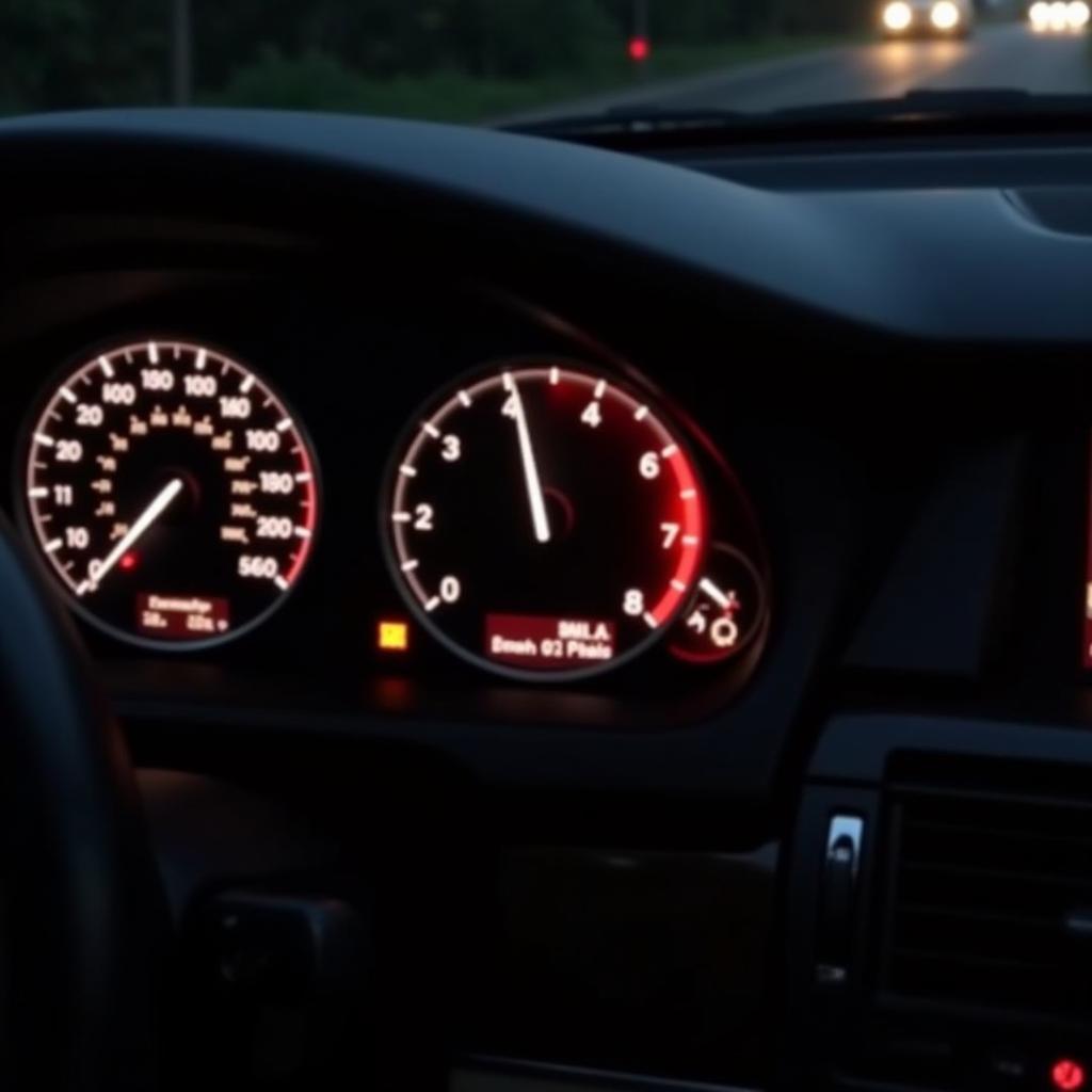 BMW 5 Series Brake Pad Warning Light Illuminated on Dashboard