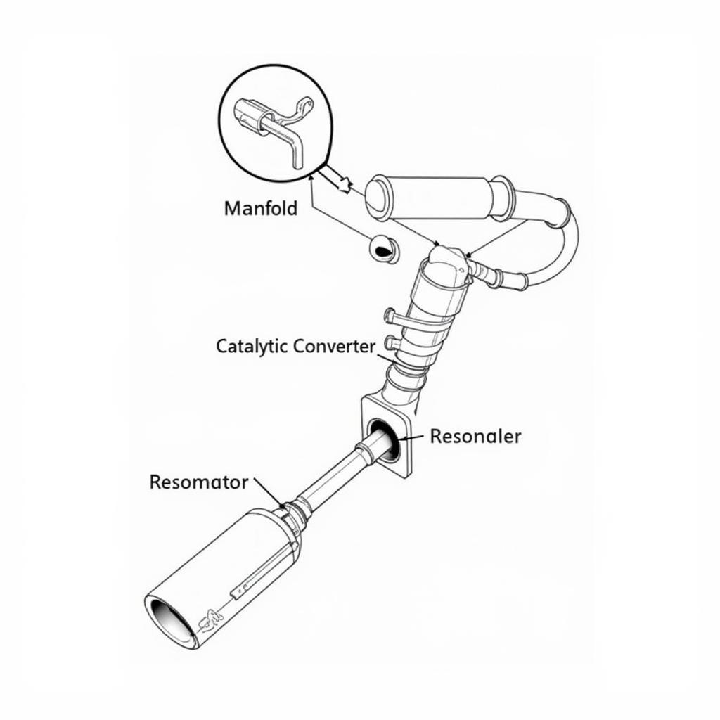 BMW 540i Exhaust System Components Diagram