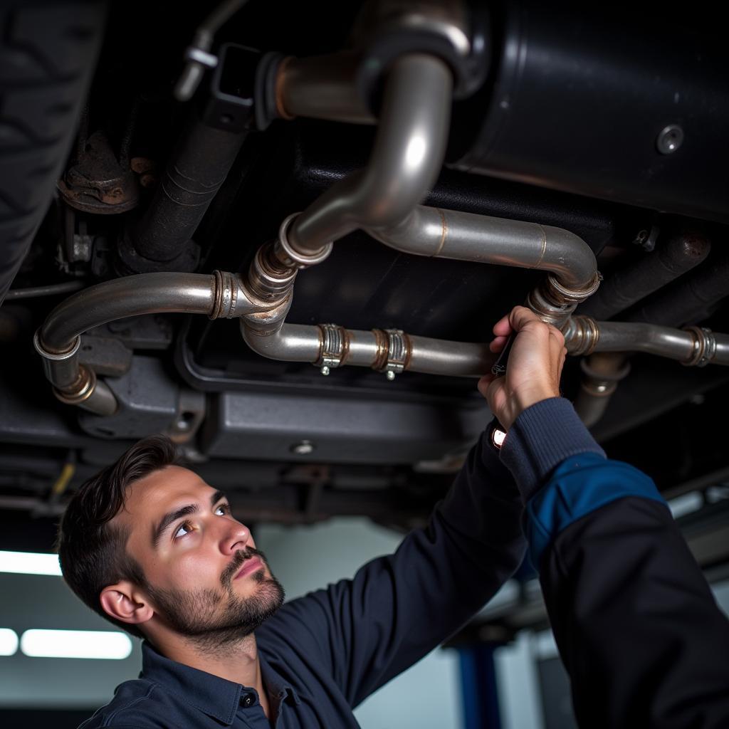 BMW 640i Exhaust Leak Inspection