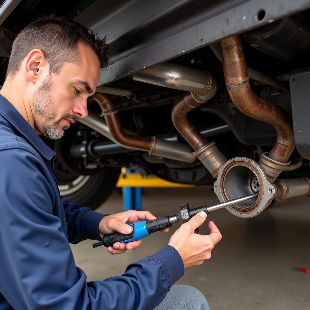 Repairing the Exhaust System of a 1997 BMW 740i