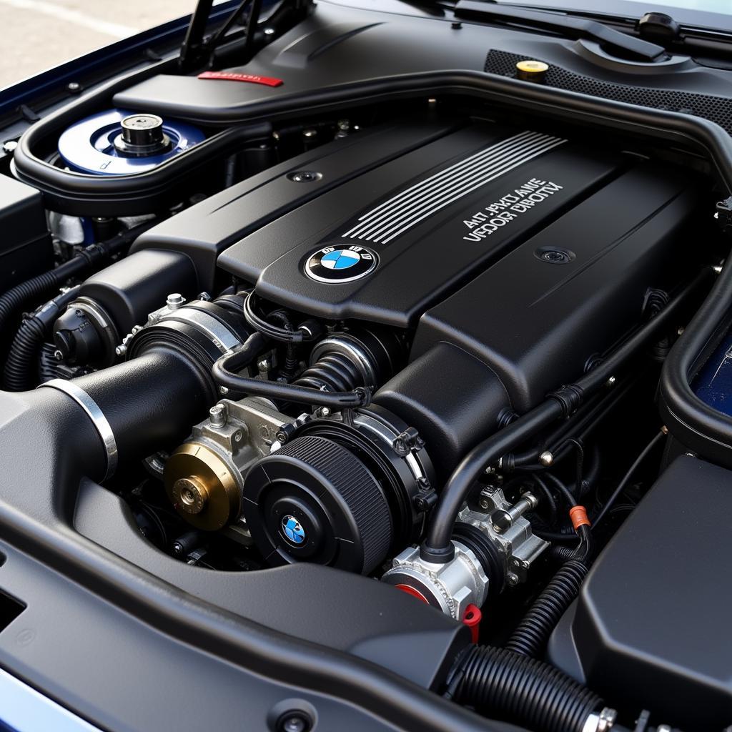 BMW 750i Engine Compartment