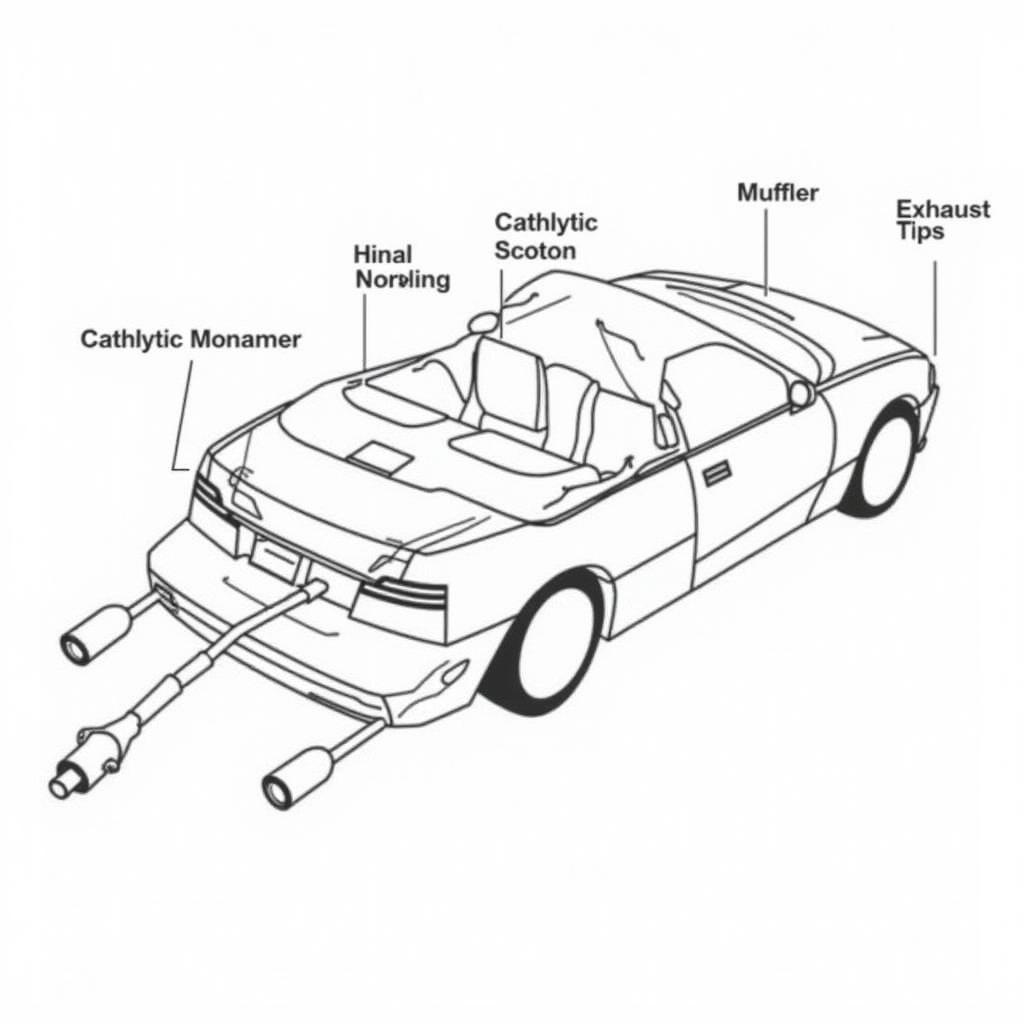 BMW 850i Exhaust System Diagram