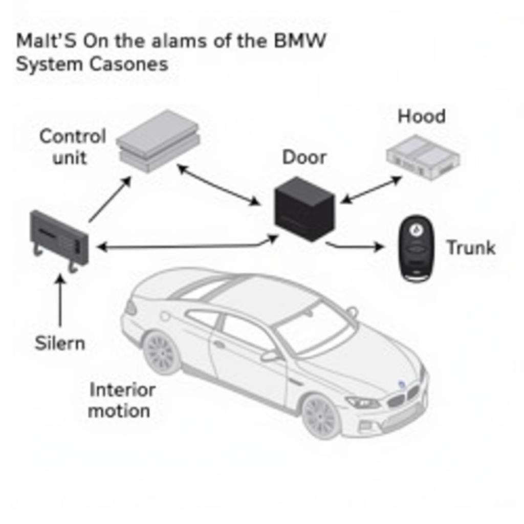 Components of a BMW alarm system