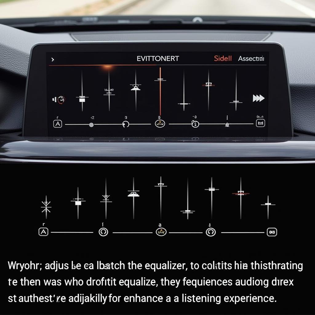 Adjusting the equalizer settings in a BMW for optimal audio