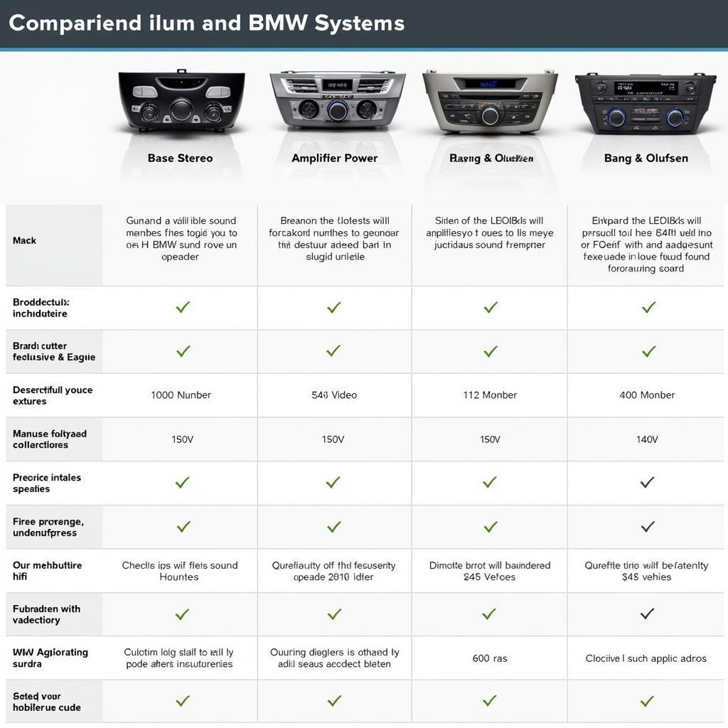 Comparison of BMW Audio Systems