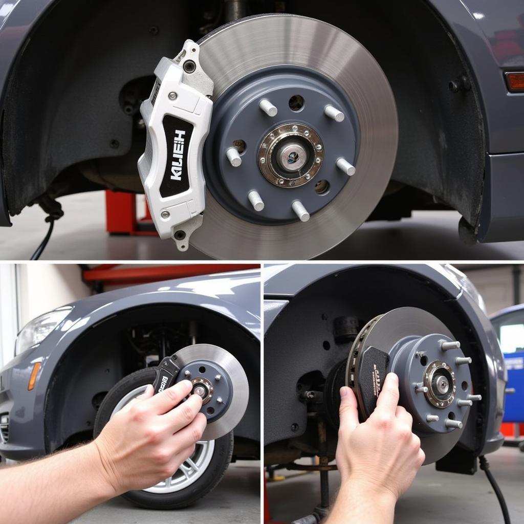 Inspecting BMW Brake Pads