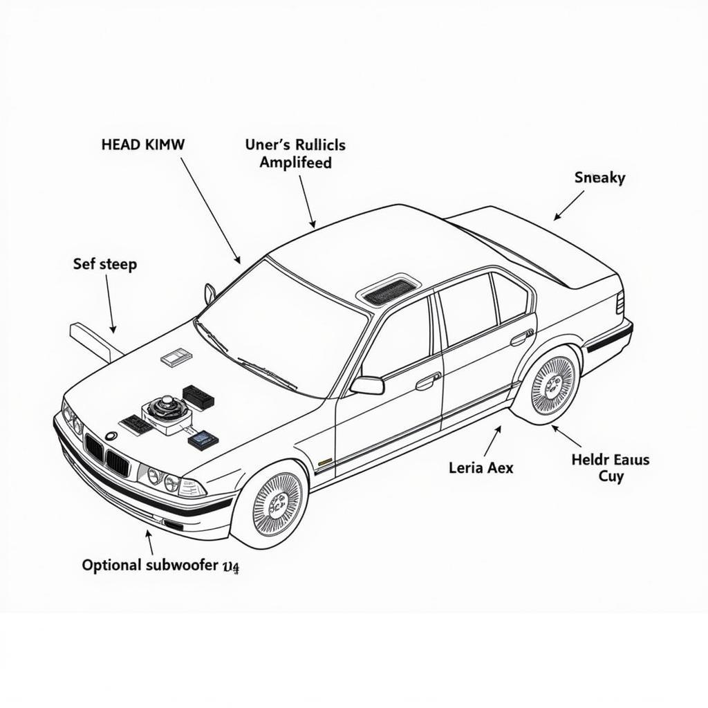 BMW E39 Audio System Components Diagram