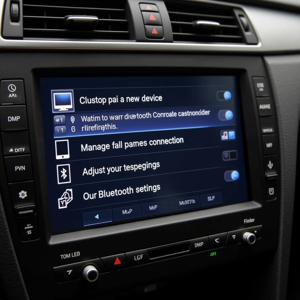 BMW E82 Bluetooth Menu