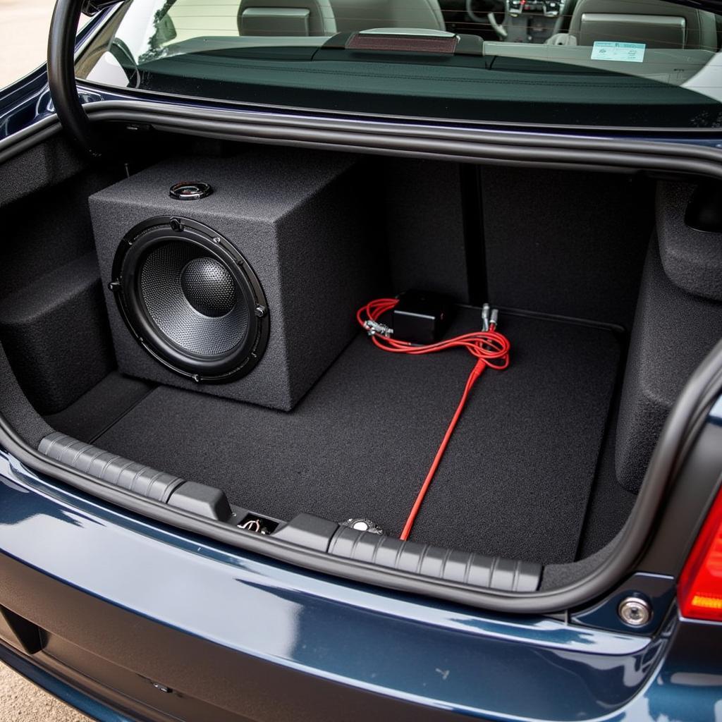 BMW E90 Subwoofer Installation - Integrating a subwoofer into the trunk