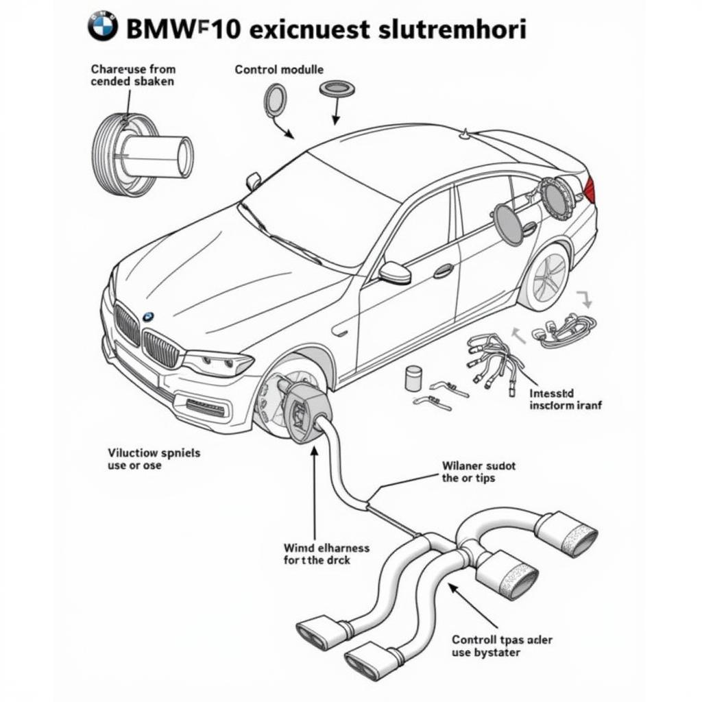 BMW F10 Active Sound Exhaust System Components