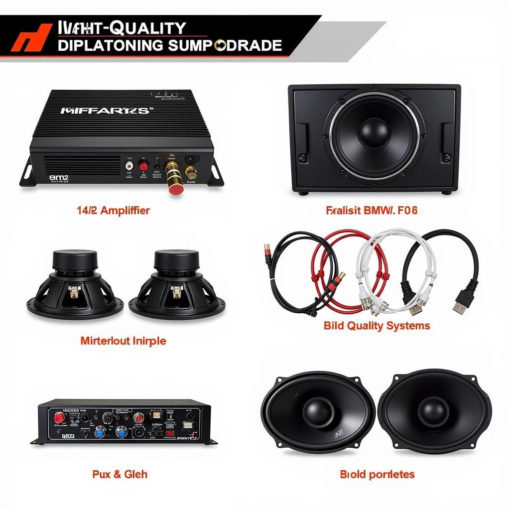 BMW F31 Audio System Upgrade Components: Amplifiers, Speakers, and Subwoofer