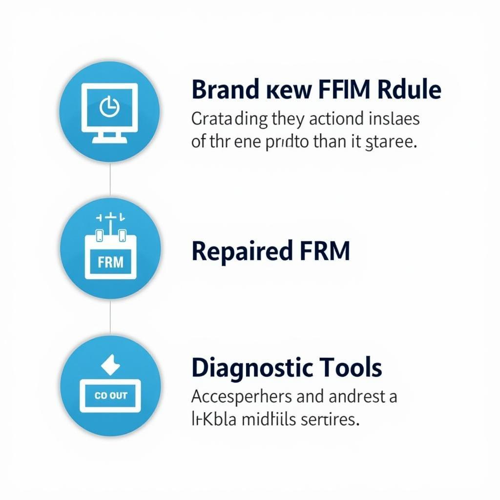 BMW FRM Repair and Replacement Options: Showing a new FRM unit, a repaired FRM, and diagnostic equipment.