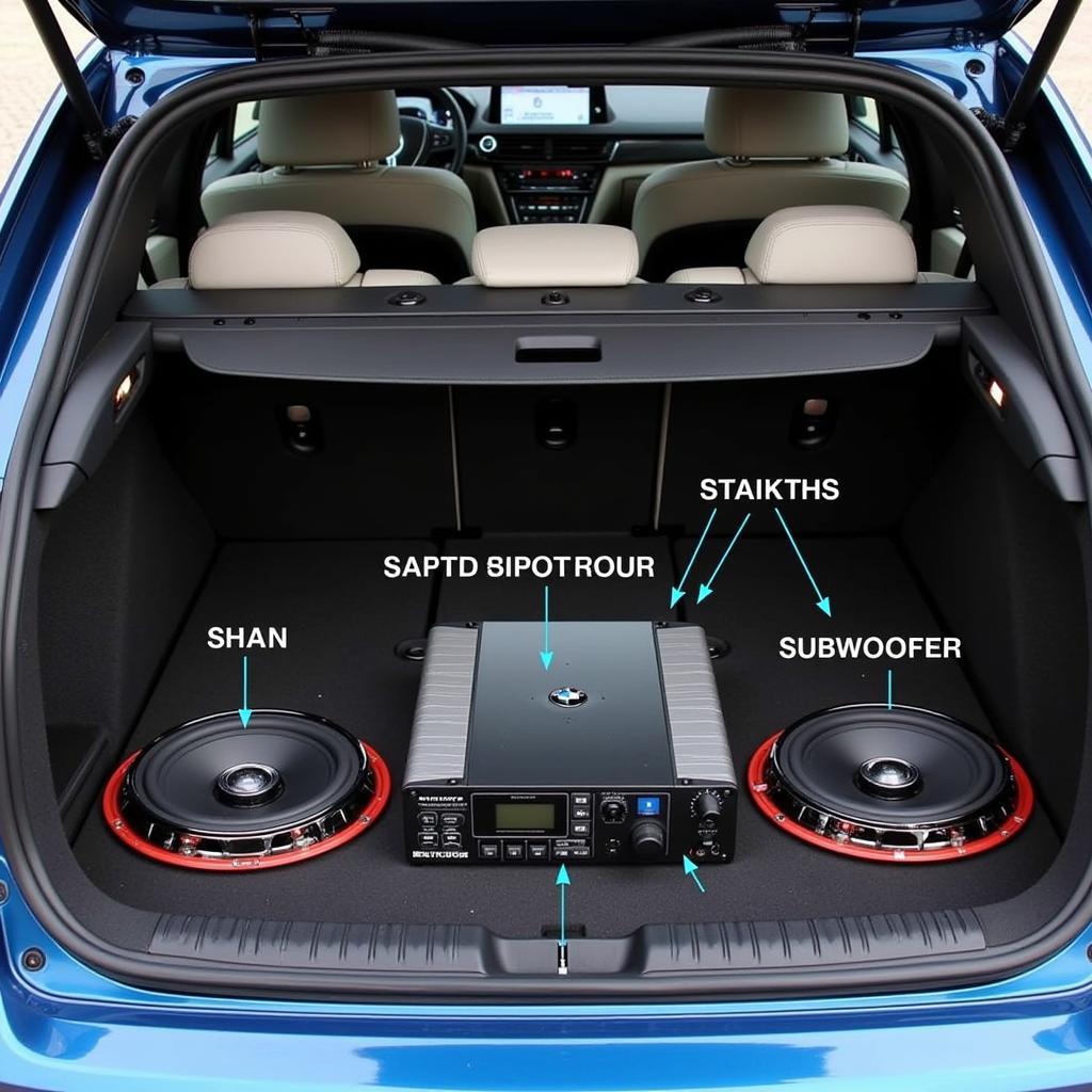 BMW i4 HiFi Sound System Components Diagram