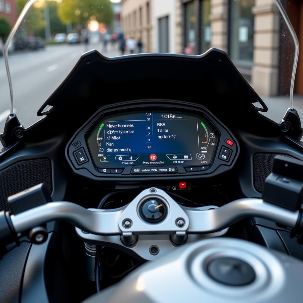 BMW K1600B Audio System Dashboard Display