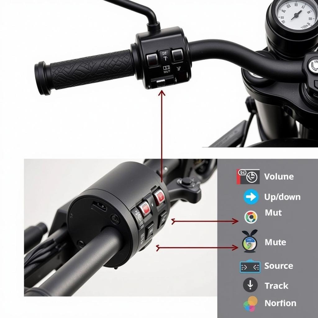 BMW K1600GTL Handlebar Audio Controls