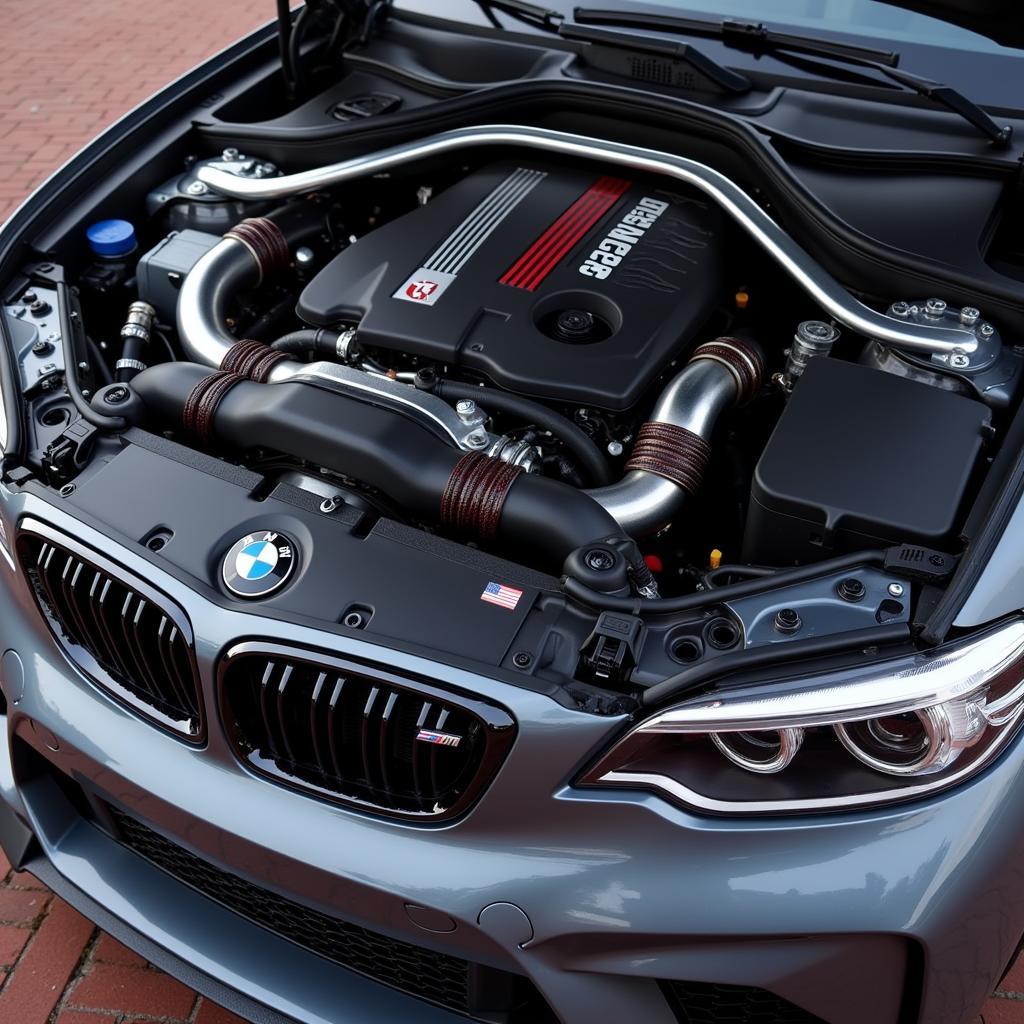 BMW M2 Engine Bay Showing Key Components