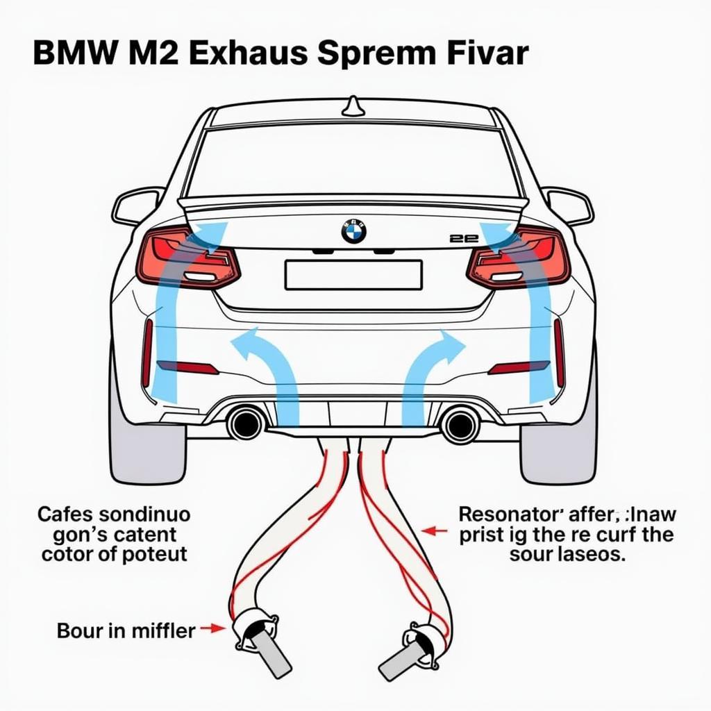 Diagram of the BMW M2 Exhaust System