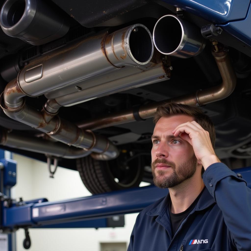 BMW M850i Exhaust System Inspection