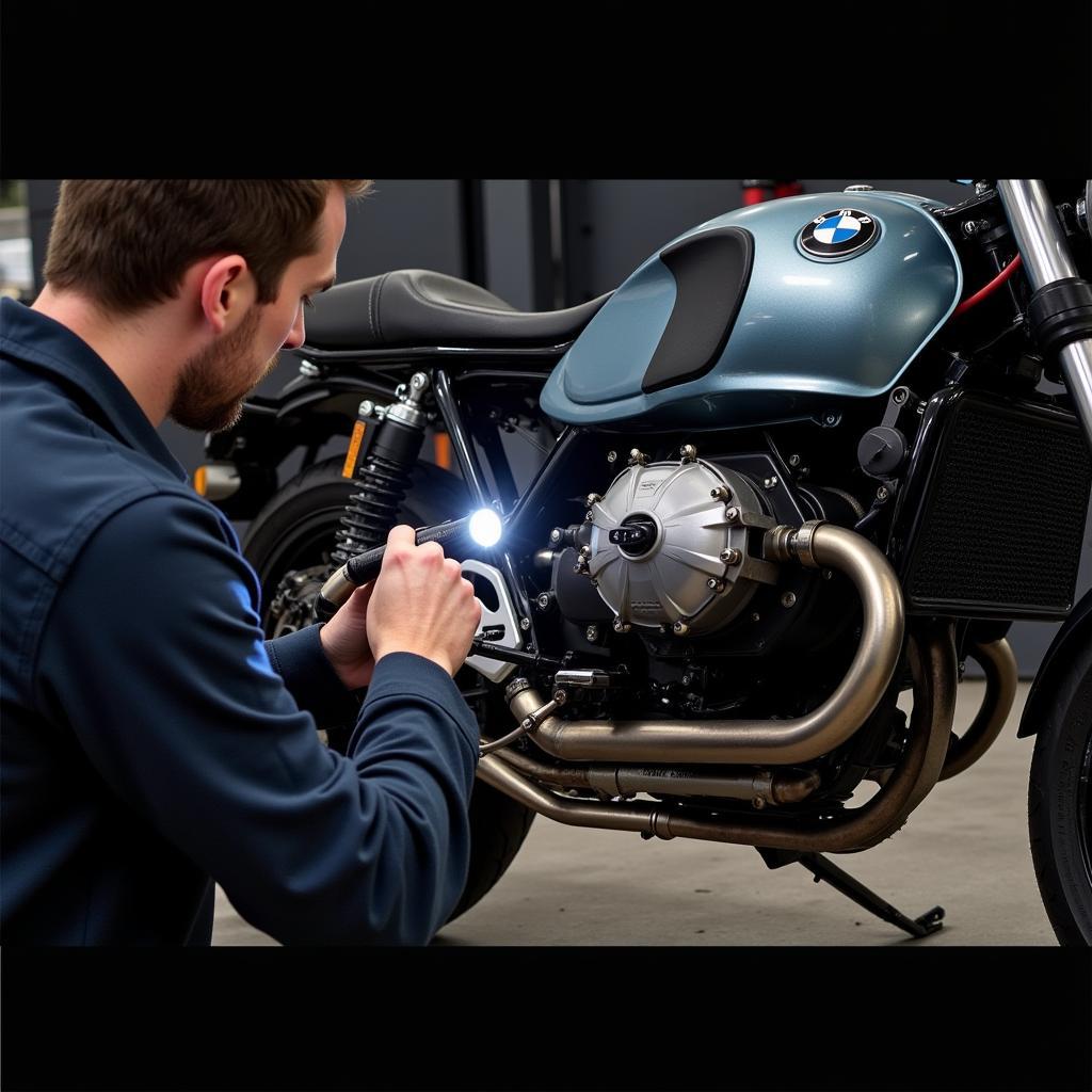 Inspecting the BMW R nineT Exhaust System for Issues