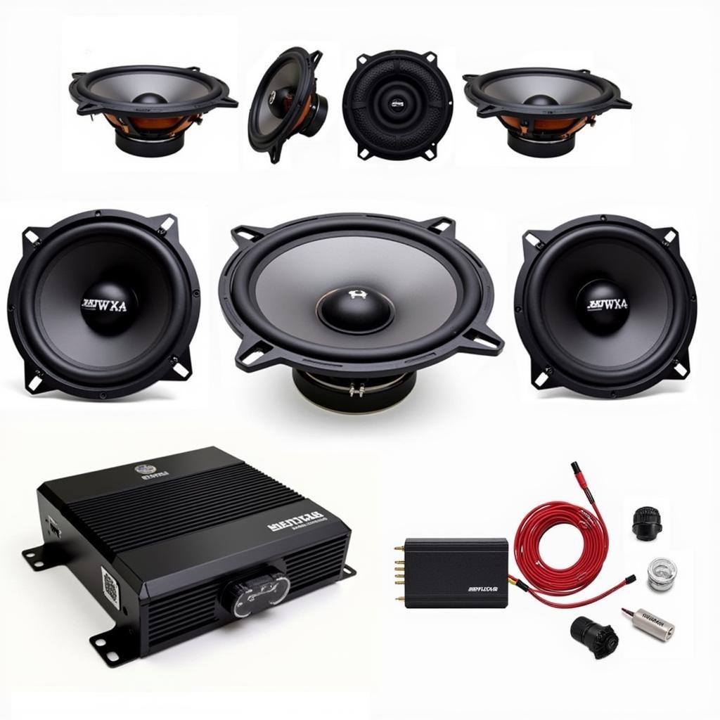 BMW X5 audio upgrade components: Speakers, amplifier, subwoofer