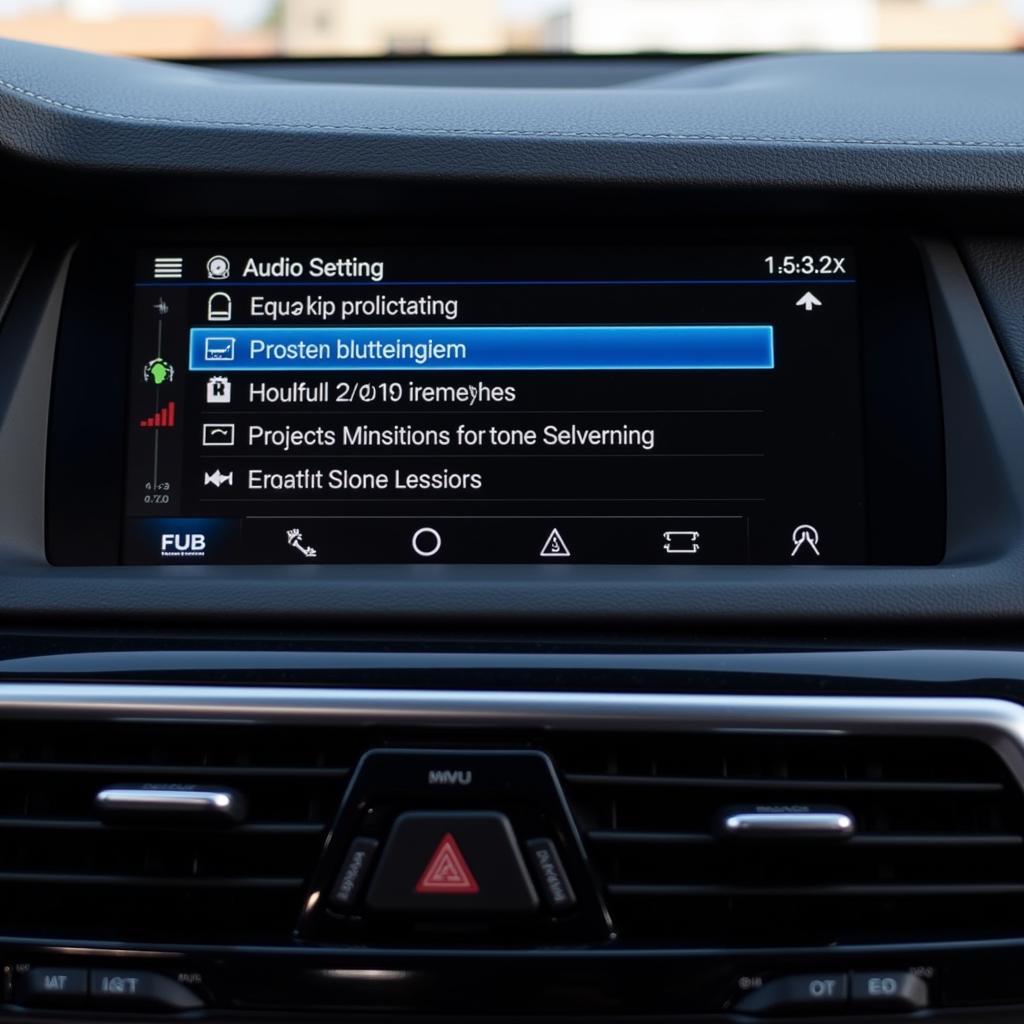 BMW X5 iDrive Audio Settings Menu