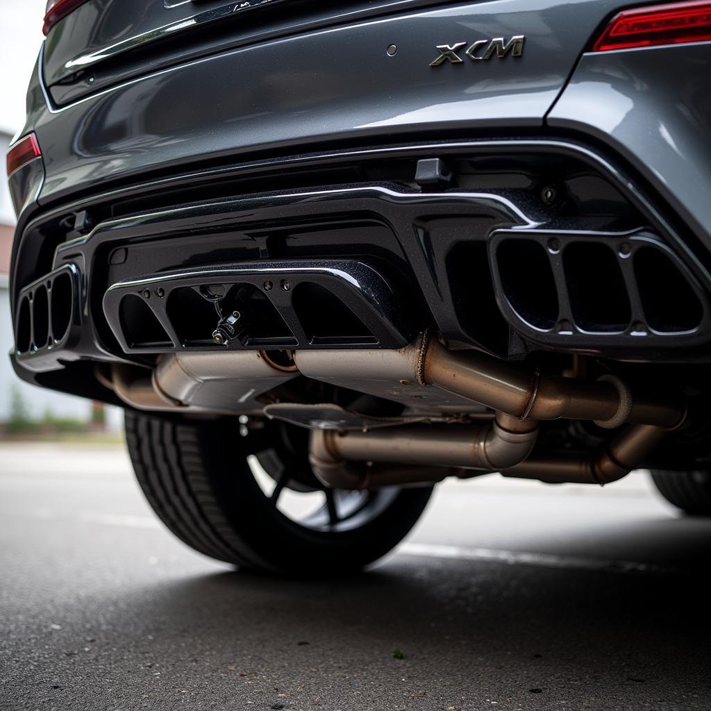 BMW X6 M Competition Stock Exhaust System Detailed View