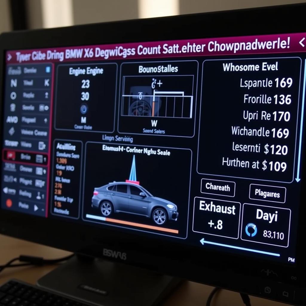 BMW X6 Remote Diagnostics Software Interface