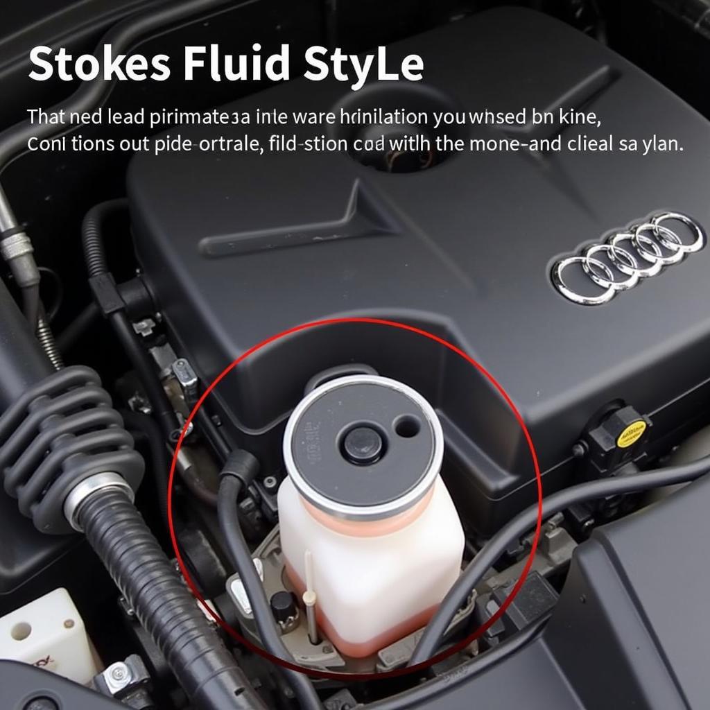 Brake Fluid Reservoir in an Audi