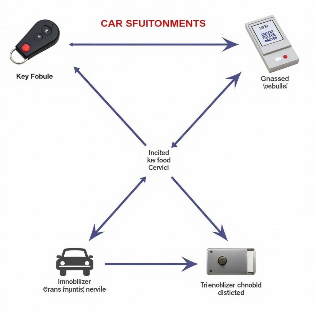 Car Anti-Theft System Components Diagram