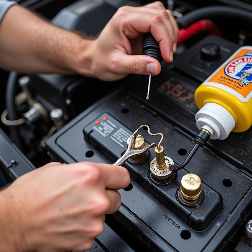 Cleaning Corroded Car Battery Terminals