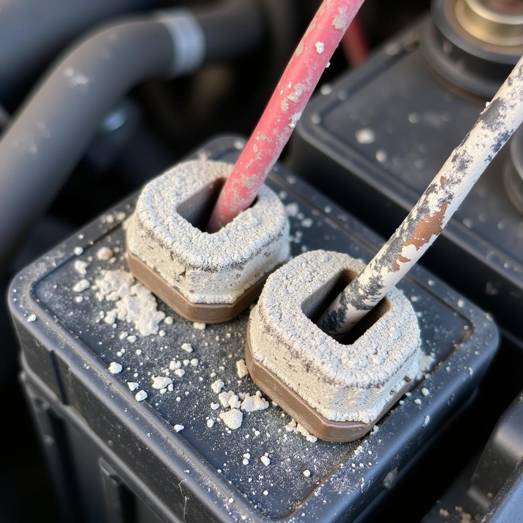 Corroded Car Battery Terminals