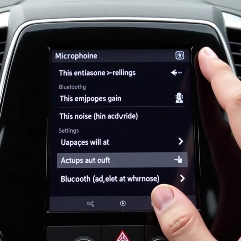 Car Bluetooth Microphone Settings