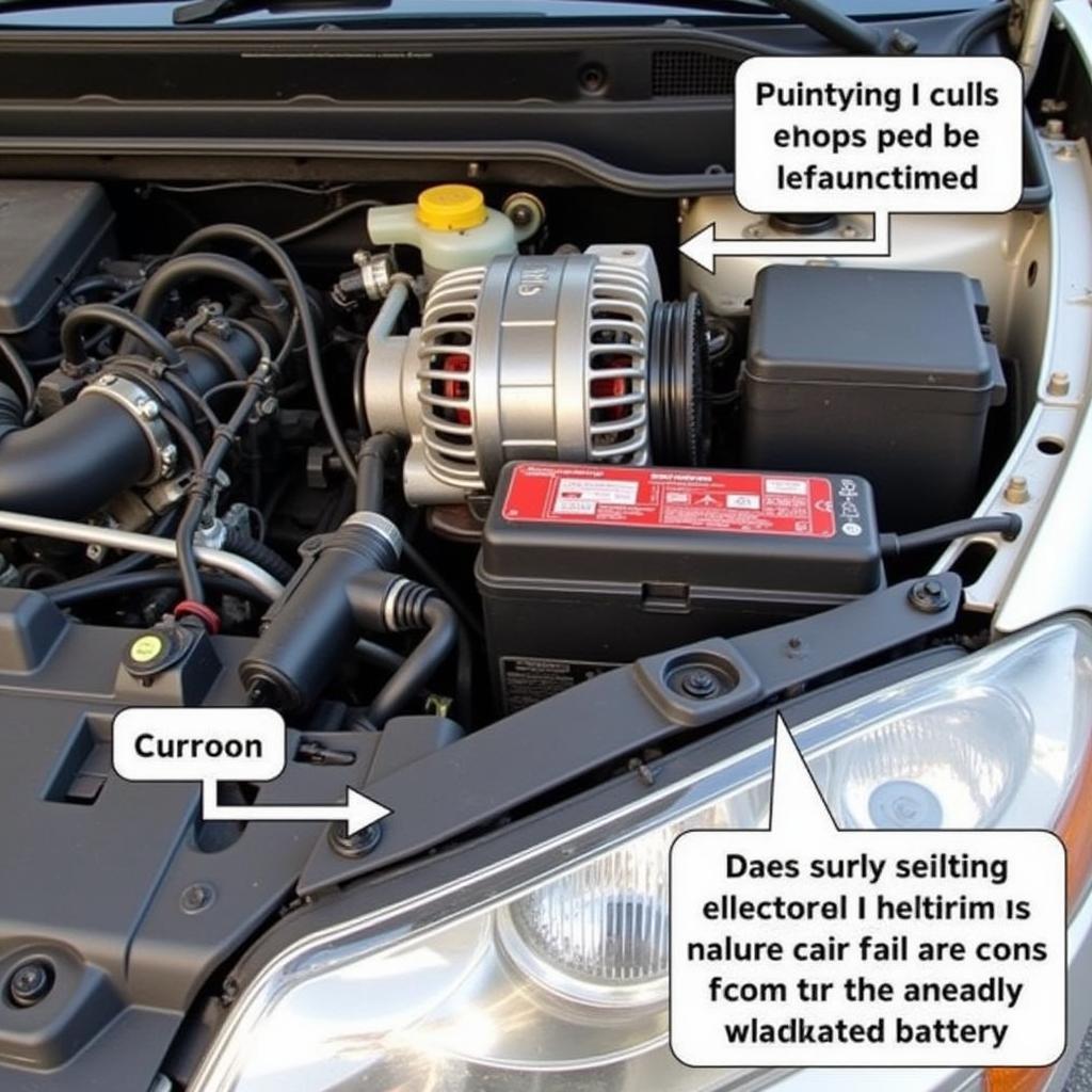 Faulty alternator draining car battery through car charger