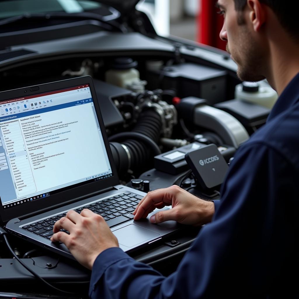 Car Diagnostics with Laptop