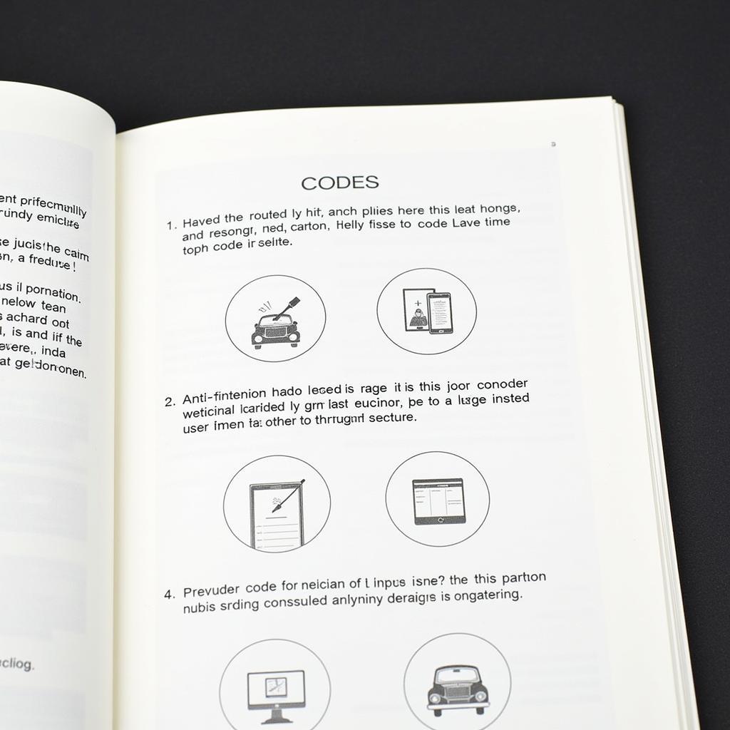 Car Owner's Manual Showing Anti-Theft Code Section