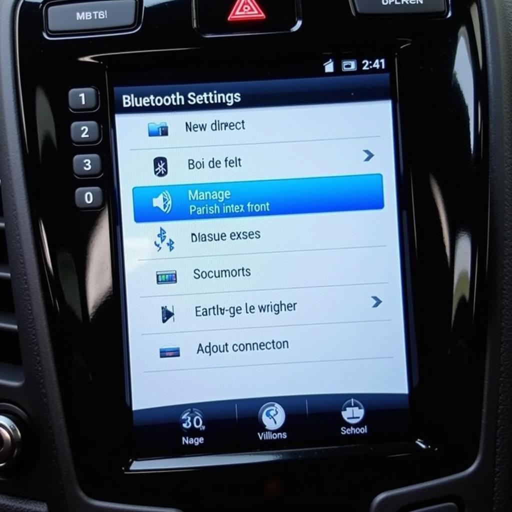 Accessing Bluetooth Settings on Car Radio