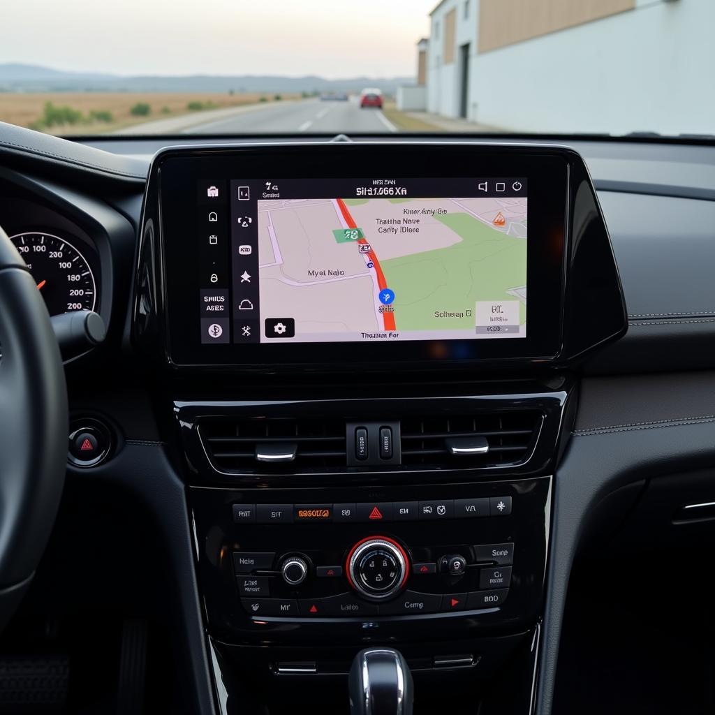 Car Radio with SiriusXM, Bluetooth, and GPS Integrated into Dashboard