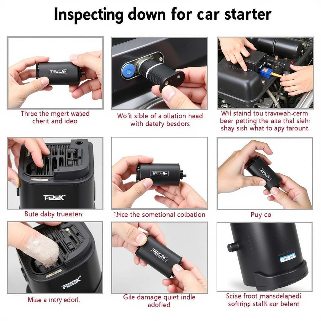 Inspecting a Car Starter for Damage