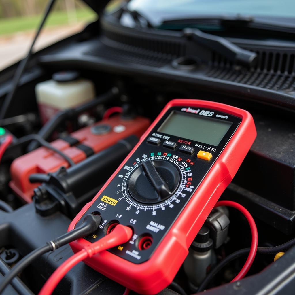 Checking car battery draw with a multimeter