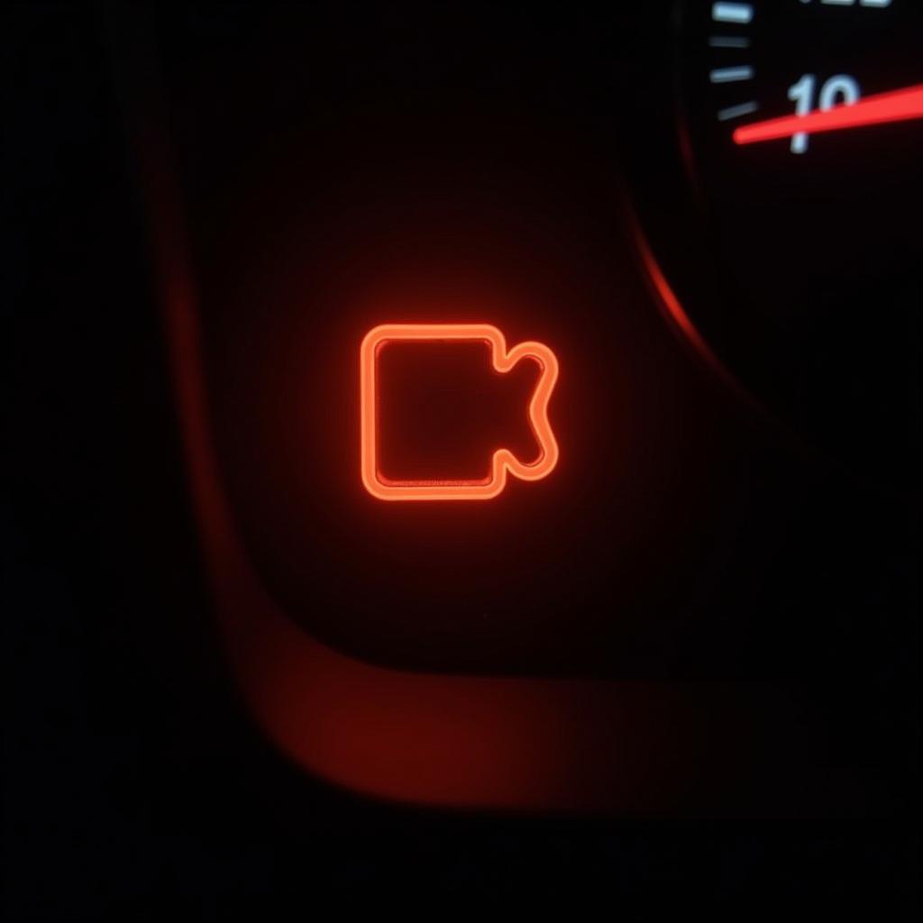 Check Engine Light Illuminated on Car Dashboard