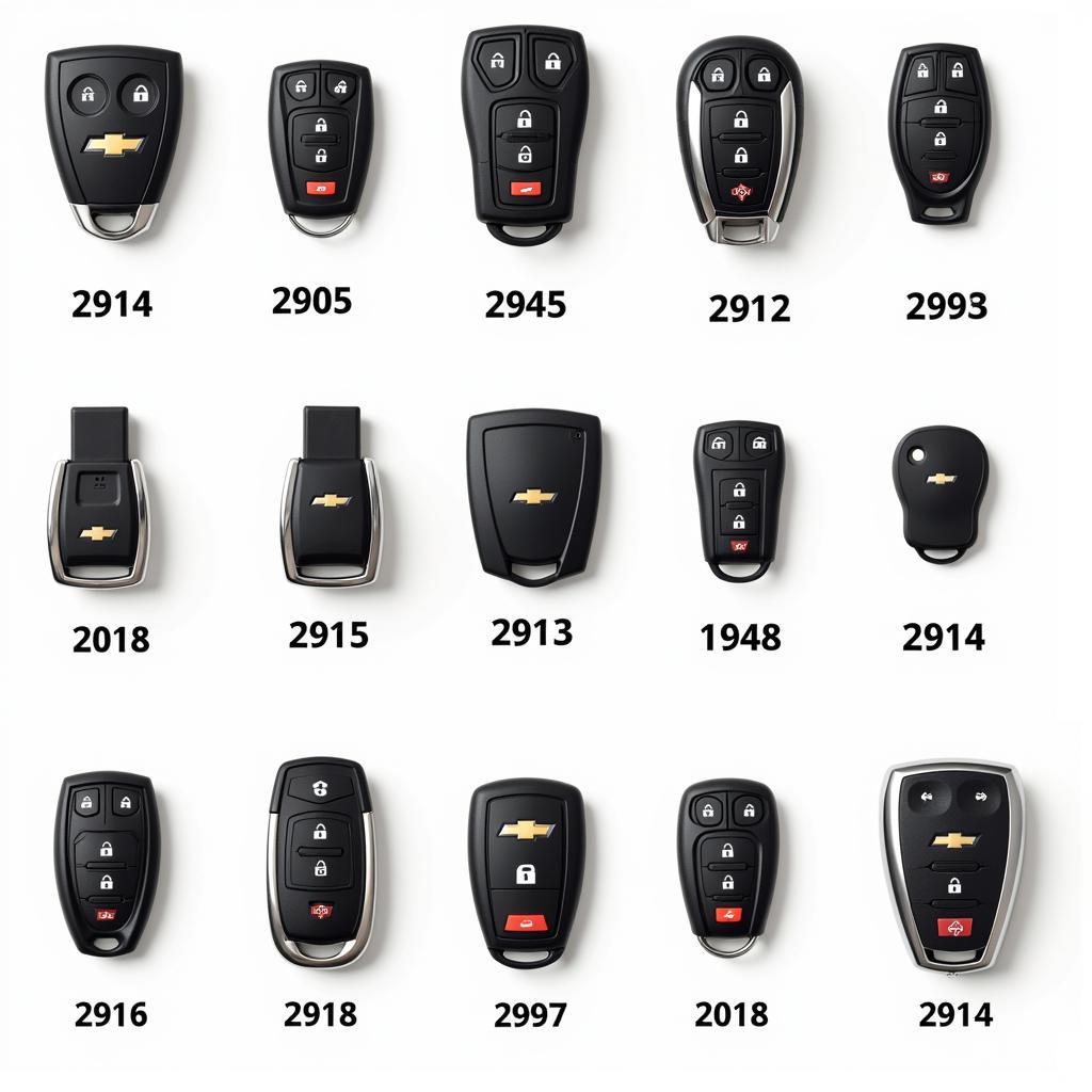 Different Chevrolet Key Fob Types