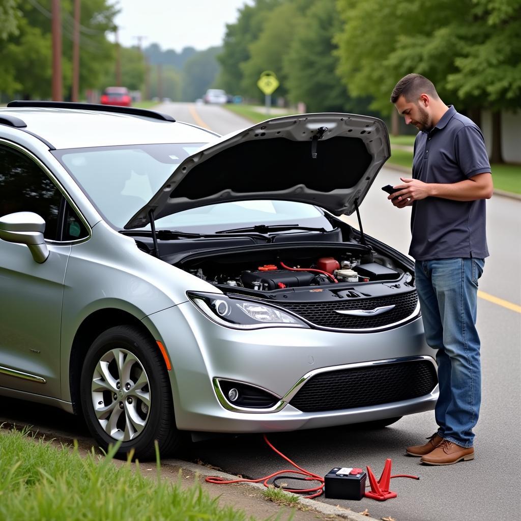 Chrysler Pacifica with a Dead Battery