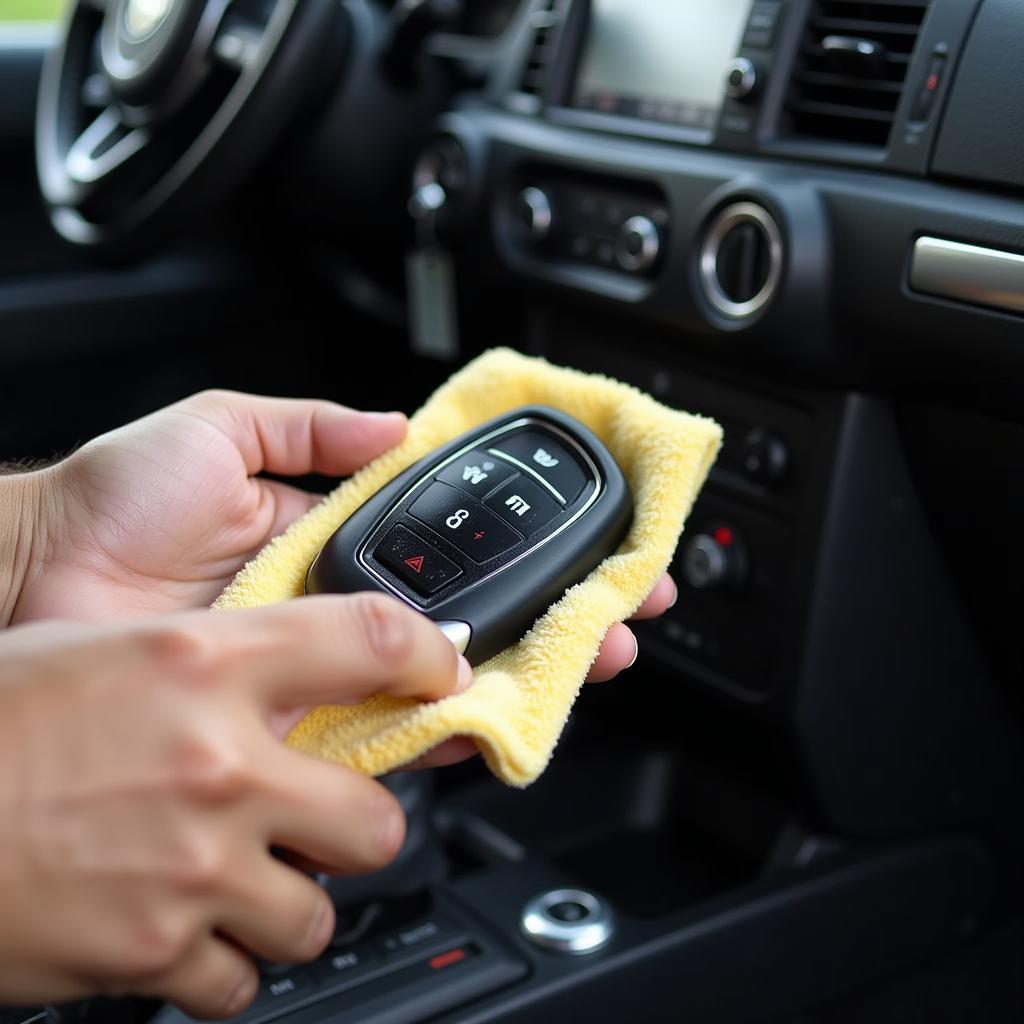 Cleaning a Jeep Key Fob Cover